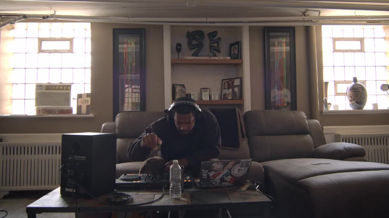 JUST JAY in a room with the window behind